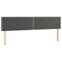 Cama box spring colchón y LED terciopelo gris oscuro 180x200 cm de , Camas y somieres - Ref: Foro24-3134358, Precio: 540,16 €...