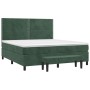 Cama box spring con colchón terciopelo verde oscuro 180x200 cm de , Camas y somieres - Ref: Foro24-3137800, Precio: 679,20 €,...