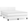 Cama box spring con colchón cuero sintético blanco 140x190 cm de , Camas y somieres - Ref: Foro24-3141000, Precio: 449,53 €, ...