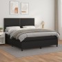 Box spring bed with black synthetic leather mattress 160x200 cm by , Beds and slatted bases - Ref: Foro24-3142791, Price: 535...