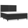 Box spring bed with black synthetic leather mattress 160x200 cm by , Beds and slatted bases - Ref: Foro24-3142791, Price: 535...