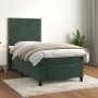 Cama box spring con colchón terciopelo verde oscuro 90x200 cm de , Camas y somieres - Ref: Foro24-3142944, Precio: 346,65 €, ...