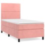 Box spring bed with pink velvet mattress 90x200 cm by , Beds and slatted bases - Ref: Foro24-3142946, Price: 354,07 €, Discou...