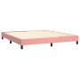 Box spring bed with pink velvet mattress 180x200 cm by , Beds and slatted bases - Ref: Foro24-3141262, Price: 499,35 €, Disco...