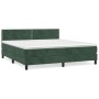 Cama box spring con colchón terciopelo verde oscuro 180x200 cm de , Camas y somieres - Ref: Foro24-3141260, Precio: 524,99 €,...