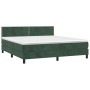 Cama box spring con colchón terciopelo verde oscuro 180x200 cm de , Camas y somieres - Ref: Foro24-3141260, Precio: 527,11 €,...