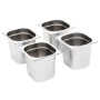 Gastronorm trays 8 units GN 1/6 150 mm stainless steel by , Buckets for steam tables - Ref: Foro24-50908, Price: 76,64 €, Dis...