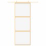 Golden sliding door made of transparent ESG glass and aluminum by , Doors for the home - Ref: Foro24-155148, Price: 141,34 €,...