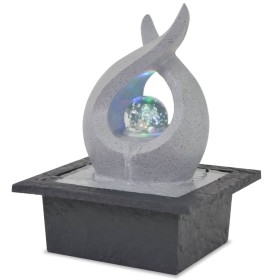 LED-beleuchteter Zimmerwasserbrunnen aus Polyresin von vidaXL, Brunnen und Wasserfälle - Ref: Foro24-244288, Preis: 34,41 €, ...