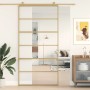 Goldene Schiebetür aus transparentem ESG-Glas und Aluminium von , Türen für zu Hause - Ref: Foro24-155162, Preis: 168,15 €, R...