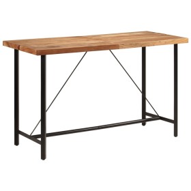 Iron and solid acacia wood high table 180x70x107 cm by , Kitchen and dining tables - Ref: Foro24-356378, Price: 320,03 €, Dis...