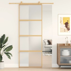 Goldene Schiebetür ESG-Glas satiniertes Aluminium 76x205cm von , Türen für zu Hause - Ref: Foro24-155181, Preis: 163,46 €, Ra...