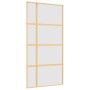 Golden sliding door in frosted ESG glass and aluminum by , Doors for the home - Ref: Foro24-155195, Price: 182,94 €, Discount: %