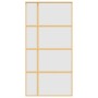 Golden sliding door in frosted ESG glass and aluminum by , Doors for the home - Ref: Foro24-155195, Price: 182,94 €, Discount: %