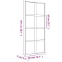 Goldene Schiebetür ESG-Glas mattiertes Aluminium 90x205cm von , Türen für zu Hause - Ref: Foro24-155188, Preis: 175,64 €, Rab...