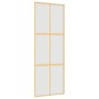 Puerta corredera dorada vidrio ESG esmerilado aluminio 76x205cm de , Puertas para el hogar - Ref: Foro24-155157, Precio: 175,...