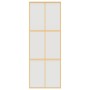 Puerta corredera dorada vidrio ESG esmerilado aluminio 76x205cm de , Puertas para el hogar - Ref: Foro24-155157, Precio: 175,...