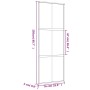 Puerta corredera dorada vidrio ESG esmerilado aluminio 76x205cm de , Puertas para el hogar - Ref: Foro24-155157, Precio: 175,...