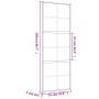 Goldene Schiebetür ESG-Glas satiniertes Aluminium 76x205cm von , Türen für zu Hause - Ref: Foro24-155169, Preis: 172,99 €, Ra...