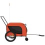 Haustier-Fahrradanhänger, Eisen-Oxford-Gewebe, Orange und Schwarz von , Kinderwagen für Haustiere - Ref: Foro24-94026, Preis:...