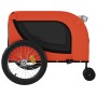 Haustier-Fahrradanhänger, Eisen-Oxford-Gewebe, Orange und Schwarz von , Kinderwagen für Haustiere - Ref: Foro24-94026, Preis:...