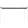 Pérgola con cubierta retráctil gris taupe 395x292x230 cm de , Carpas y cenadores - Ref: Foro24-360118, Precio: 274,77 €, Desc...