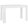 Glossy white engineered wood dining table 120x60x76 cm by , Kitchen and dining tables - Ref: Foro24-800438, Price: 79,73 €, D...