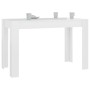 Glossy white engineered wood dining table 120x60x76 cm by , Kitchen and dining tables - Ref: Foro24-800438, Price: 79,73 €, D...