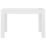 Glossy white engineered wood dining table 120x60x76 cm by , Kitchen and dining tables - Ref: Foro24-800438, Price: 79,73 €, D...