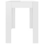 Glossy white engineered wood dining table 120x60x76 cm by , Kitchen and dining tables - Ref: Foro24-800438, Price: 79,73 €, D...