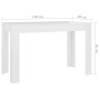 Glossy white engineered wood dining table 120x60x76 cm by , Kitchen and dining tables - Ref: Foro24-800438, Price: 79,73 €, D...