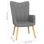 Entspannungssessel mit dunkelgrauem Stoffhocker von , Sessel - Ref: Foro24-327535, Preis: 124,46 €, Rabatt: %