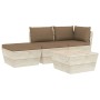 Garden furniture made of 4-piece pallets and fir wood cushions by , Garden sets - Ref: Foro24-3063440, Price: 245,17 €, Disco...