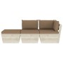 Garden furniture made of 3-piece pallets and fir wood cushions by , Garden sets - Ref: Foro24-3063428, Price: 220,99 €, Disco...