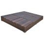 Tumbona cama con sombrilla ratán sintético marrón de vidaXL, Camas para exteriores - Ref: Foro24-42949, Precio: 326,99 €, Des...