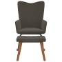 Silla mecedora con reposapiés terciopelo gris oscuro de , Mecedoras - Ref: Foro24-327755, Precio: 119,95 €, Descuento: %