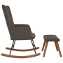 Silla mecedora con reposapiés terciopelo gris oscuro de , Mecedoras - Ref: Foro24-327755, Precio: 119,95 €, Descuento: %