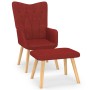 Sillón de relax con reposapiés tela rojo tinto de , Sillones - Ref: Foro24-327542, Precio: 121,99 €, Descuento: %