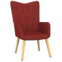 Sillón de relax con reposapiés tela rojo tinto de , Sillones - Ref: Foro24-327542, Precio: 122,72 €, Descuento: %