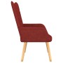 Sillón de relax con reposapiés tela rojo tinto de , Sillones - Ref: Foro24-327542, Precio: 122,72 €, Descuento: %