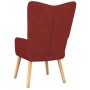 Sillón de relax con reposapiés tela rojo tinto de , Sillones - Ref: Foro24-327542, Precio: 122,72 €, Descuento: %