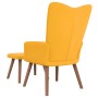 Relaxation armchair with mustard yellow velvet stool by , Armchairs - Ref: Foro24-327673, Price: 127,46 €, Discount: %