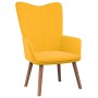 Relaxation armchair with mustard yellow velvet stool by , Armchairs - Ref: Foro24-327673, Price: 127,46 €, Discount: %