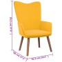 Relaxation armchair with mustard yellow velvet stool by , Armchairs - Ref: Foro24-327673, Price: 127,46 €, Discount: %