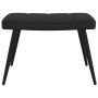 Silla de relajación con reposapiés terciopelo y PVC negro de , Sillones - Ref: Foro24-327826, Precio: 111,14 €, Descuento: %