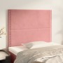 Cabeceros 2 unidades de terciopelo rosa 90x5x78/88 cm de , Cabeceros y pies de cama - Ref: Foro24-3116233, Precio: 68,93 €, D...