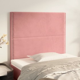 Cabeceros 2 unidades de terciopelo rosa 90x5x78/88 cm de , Cabeceros y pies de cama - Ref: Foro24-3116233, Precio: 67,99 €, D...