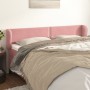 Pink velvet headboard 183x23x78/88 cm by , Headboards and footboards - Ref: Foro24-3117069, Price: 76,57 €, Discount: %