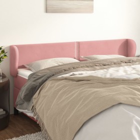 Pink velvet headboard 183x23x78/88 cm by , Headboards and footboards - Ref: Foro24-3117069, Price: 73,99 €, Discount: %