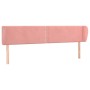 Pink velvet headboard 183x23x78/88 cm by , Headboards and footboards - Ref: Foro24-3117069, Price: 76,57 €, Discount: %